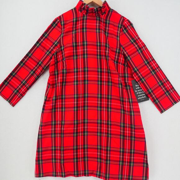 NEW Tuckernuck Women's Medium Royal Stewart Tartan Daphne Red Dress Holiday - Picture 3 of 11